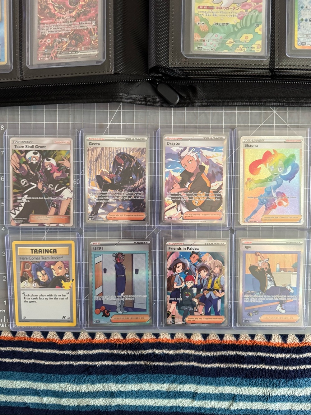 Pokémon Trainer + Full Art 8 Card Lot - Rainbow & Holo Assortment
